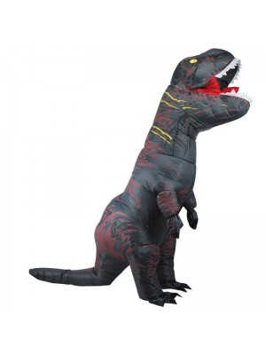 gris Tyrannosaurus T-Rex Dinosaure Gonflable Costume Halloween Noël pour Adulte/enfant