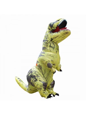 Jaune Tyrannosaurus T-Rex Dinosaure Gonflable Costume Halloween Noël pour Adulte/enfant
