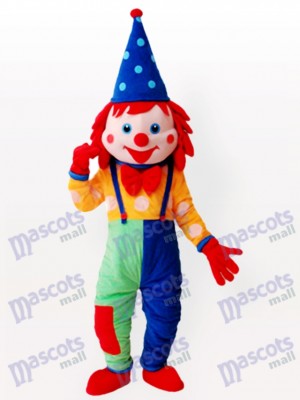 Costume drôle de mascotte de clown adulte