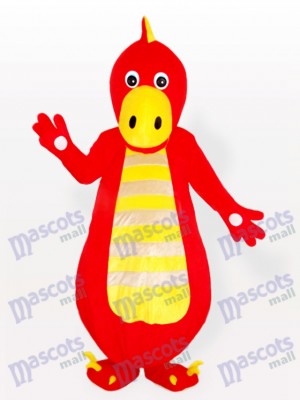 Costume de mascotte adulte dragon rouge