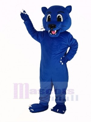 Bleu Panthère Léopard Mascotte Costume Animal