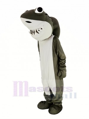 gris et blanc Requin Mascotte Costume