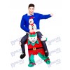 Carry Me Piggy Back Ride sur Costume de mascotte Elfe de fantaisie