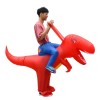 rouge Dinosaure avec Gros Tête Porter moi Balade sur Gonflable Costume Halloween Noël pour Adulte/enfant
