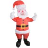 Père Noël Claus avec Jaune Ceinture Gonflable Costume Halloween Noël Costume pour Adulte