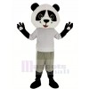 Mignonne Panda avec gris Manteau Mascotte Costume Animal