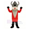 Écervelé Viking avec rouge Manteau Mascotte Costume Gens