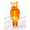 Costume de mascotte de dessin animé d'ours jaune monstre
