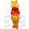 Costume de mascotte adulte de dessin animé d'ours jaune d'amour
