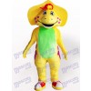 Costume de mascotte adulte jaune dinosaure
