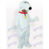 Costume de mascotte adulte chien blanc animal