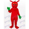 Costume de mascotte adulte Red Dragon with Green Mitts