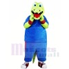 vert Alligator avec Bleu Costume Mascotte Les costumes Animal