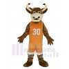Texas Longhorns Taureau dans Orange Vêtements de sport Mascotte Costume Animal