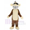brun Drôle Singe Mascotte Costume Animal
