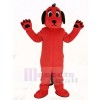rouge Chien avec Noir Oreilles Mascotte Costume Animal