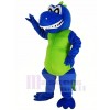 Souriant Bleu Dragon Mascotte Costume Animal