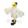 blanc Poids léger faucon Mascotte Costume Dessin animé