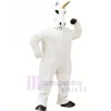 blanc Licorne Mascotte Costume Dessin animé