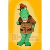 Cool Alligator avec marron Chapeau Mascotte Les costumes Dessin animé