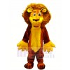 Mignonne marron Velu Lion Mascotte Costume Dessin animé