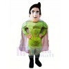 Superman héros dans vert Mascotte Costume Dessin animé