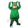 Laid vert Diable Mascotte Costume Dessin animé