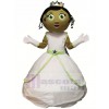 Princesse avec vert Yeux Mascotte Costume Dessin animé