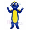 Bleu Dragon Mascotte Costume Dessin animé