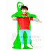 vert Extraterrestre Porter moi Monstre Gonflable Halloween Noël Les costumes pour Des gamins