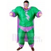 Graisse Superman vert Super héros Gonflable Halloween Noël Les costumes pour Adultes