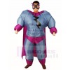 Graisse Superman Gris Super héros Gonflable Halloween Noël Les costumes pour Adultes