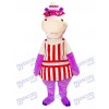 Hippopotame hippopotame violet avec costume de mascotte de lunettes Animal