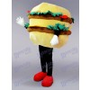 Hamburger avec costume de mascotte au fromage Aliments
