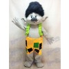 Garçon de branche Trolls avec dessin de costume de mascotte de cheveux noirs