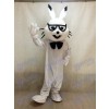 Costumes de mascotte de lapin de Pâques blanc bugs de lapin