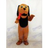 Nouveau costume de mascotte de chien de langue rouge de chien