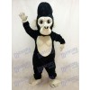 Costume de mascotte gorille à dos argenté noir