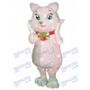 Chat rose Kitty avec des taches blanches mascotte Costume Animal Cartoon