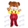 Costume de mascotte d'ours jaune manteau de mascotte Cartoon animal