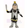 Argent chevalier Mascotte Costume Adulte