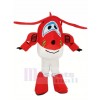 rouge Jet Airplane Jett Mascotte Costume Dessin animé