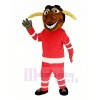 élan La glace Le hockey Joueur avec rouge Sweat-shirt Mascotte Costume