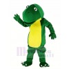 Gros Tête vert Dino Dinosaure Mascotte Costume Dessin animé