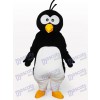 Costume de mascotte adulte en peluche courte de pingouin noir