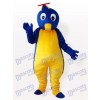 Pingouin bleu en costume de mascotte adulte chapeau volant