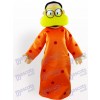 Grosse femme en costume orange de mascotte adulte de vêtements de dessin animé