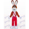 Costume de lapin de Pâques en pantalon rouge animaux mascotte