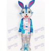 Costume de mascotte adulte de lapin bleu de Pâques