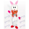 Pâques adorable lapin de Pâques en costume de mascotte florale adulte mascotte